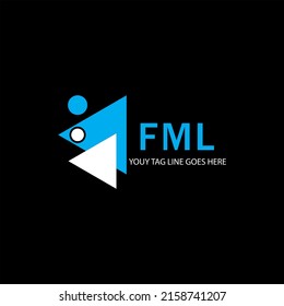 FML letter logo creative design with vector graphic