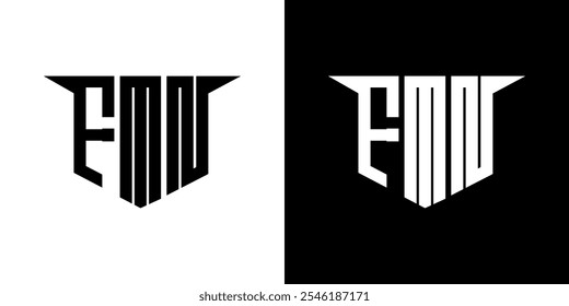 FMN letter logo design with white background in illustrator, vector logo modern alphabet font overlap style, calligraphy designs for logo, Poster, Invitation, etc.