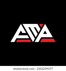 FMP Dreieck-Buchstaben Logo Design mit Dreieck-Form. FMP Triangle Logo Design Monogramm. FMP Dreieck-Vektorlogo-Vorlage mit roter Farbe. FMP Dreieckslogo Einfaches, elegantes und luxuriöses Design.