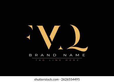 FMQ abstract letter logo design. This logo is designed by three abstract letters.