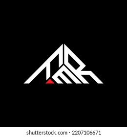 FMR letter logo creative design with vector graphic, FMR simple and modern logo in triangle shape.