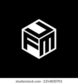 FMU letter logo design in illustration. Vector logo, calligraphy designs for logo, Poster, Invitation, etc.