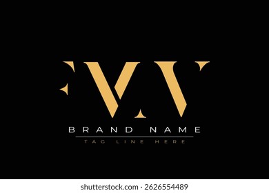 FMV abstract letter logo design. This logo is designed by three abstract letters.