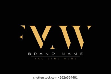 FMW abstract letter logo design. This logo is designed by three abstract letters.
