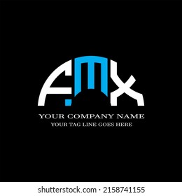 FMX letter logo creative design with   vector graphic