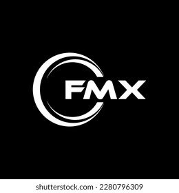 FMX letter logo design in illustration. Vector logo, calligraphy designs for logo, Poster, Invitation, etc.