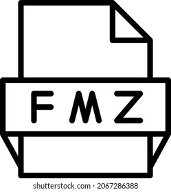 Diseño de iconos de vector de contorno de Fmz
