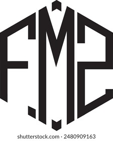 FMZ POLYGON LOGO design, icon, symbol, vector file 