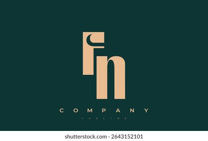 FN Abstract Geometric Logo Design. Modern and elegant logo design with simplistic typography elements, showcasing branding excellence.