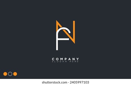 FN Alphabet letters Initials Monogram logo NF, F and N