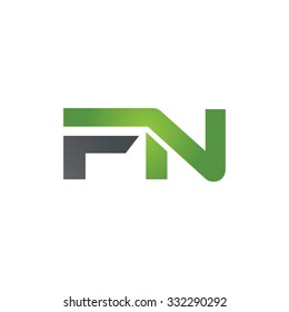 FN company linked letter logo green