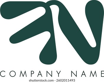 FN creative modern abstract letter logo vector design. Usable for your company or business and brand identity.