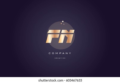fn f n  gold yellow golden metal metallic bold luxury product modern creative gradient alphabet company logo design vector icon template