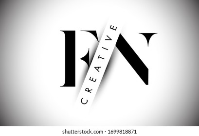 FN F N Letter Logo with Creative Shadow Cut and Overlayered Text Vector Illustration Design.