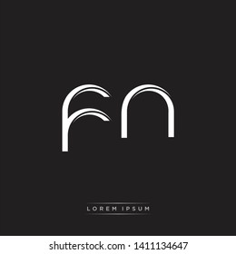 fn f n logo Initial Letter Split Lowercase