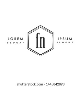 FN Initial beauty monogram logo vector