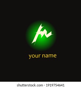 FN initial handwriting logo for identity