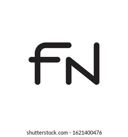 FN initial letter logo template vector icon design