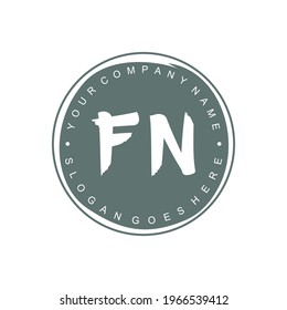FN Initial logo Branding Brush wedding business