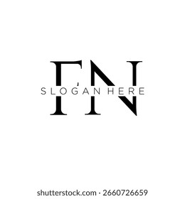 FN initial monogram logo with bussines style dsign