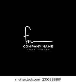 Fn Initial signature logo vector design