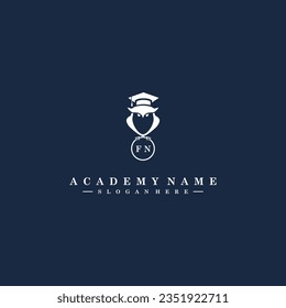 FN Initials Academy Logo Vector Art Icons and Graphics