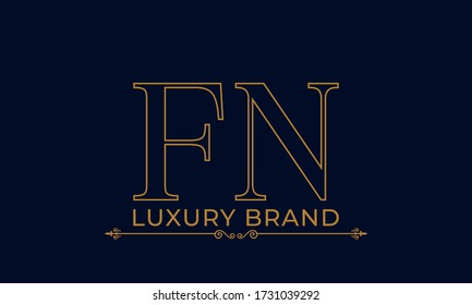 FN Letter Logo Design. FN letter logo Vector Illustration - Vector
