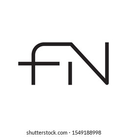 FN letter logo template vector icon design