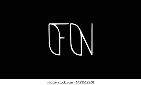 FN logo design template vector illustration