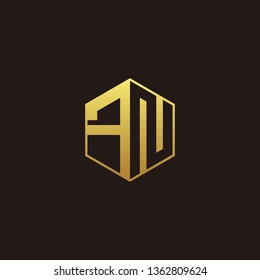 FN Logo Monogram with Negative space gold colors