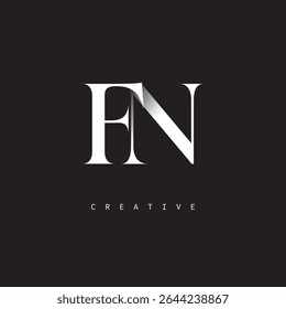 FN Monogram Logo Minimal Elegant Letter mark for Luxury, Fashion   Creative Brands	
