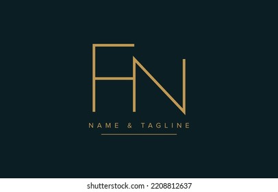 FN or NF Abstract initial monogram letter alphabet logo