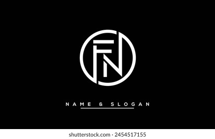 FN, NF Abstract Letters Logo Monogram