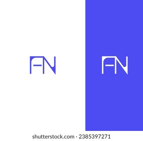 FN, NF, AN, NA letter logo design template elements. Modern abstract digital alphabet letter logo.