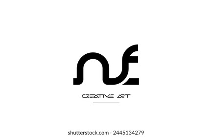 FN, NF, F, N abstract letters logo monogram