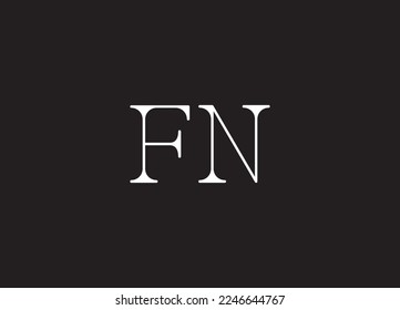 FN or NF logo and icon design