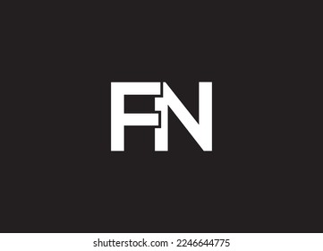 FN- oder NF-Logo und Icon-Design