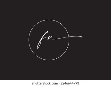 Logo de FN o NF y diseño de iconos