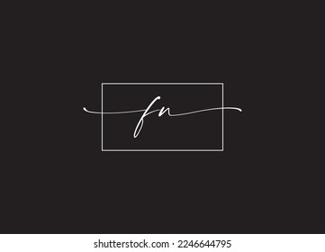 FN or NF logo and icon design