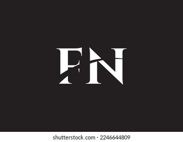 FN or NF logo and icon design