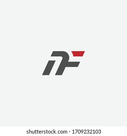 FN or NF logo and icon designs with different colors and backgrounds