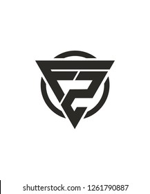 FN NF Super Hero Concept based Triangle Circle Logo Design 