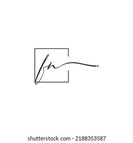 El concepto de logotipo de sigantina FN en un diseño profesional de alta calidad que se imprimirá en cualquier medio de impresión