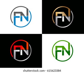 Fn Text logo design
