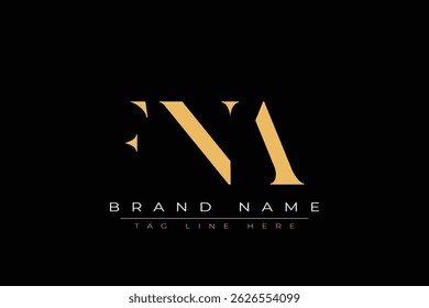 Logo-Design für abstrakte FNA-Buchstaben. Dieses Logo besteht aus drei abstrakten Buchstaben.