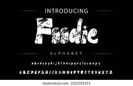 Fndie Stylish brush painted an uppercase vector letters, alphabet, typeface.