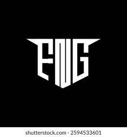 FNG letter logo design with white background in illustrator, vector logo modern alphabet font overlap style, calligraphy designs for logo, Poster, Invitation, etc.