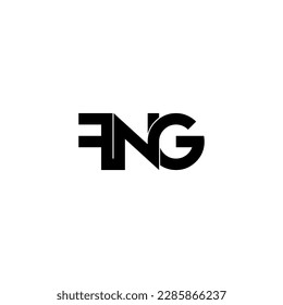 fng typography letter monogram logo design