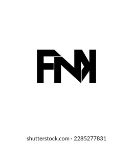 fnk initial letter monogram logo design