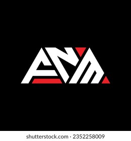 FNM Dreiecksbuchstabe Logo Design mit Dreiecksform. FNM Dreieck Logo Design Monogramm. FNM Dreieck-Vektorlogo-Vorlage mit roter Farbe. Das dreieckige FNM-Logo Einfach, elegant und luxuriös.